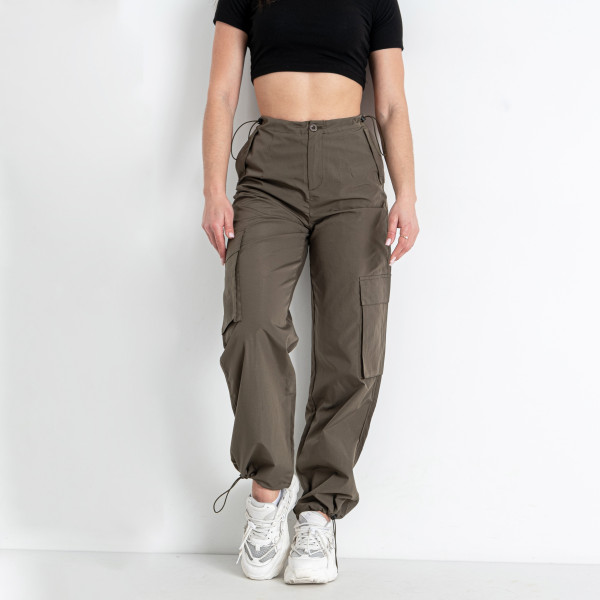 5366-75 * темно-зелені жіночі штани (DORIMODES, плащівка, 5 од. розміри норма: S. M. L. XL. 2XL) видача наступного дня