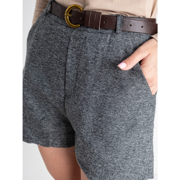 0155-6 сірі жіночі шорти (3 од. розмір: S.M.L)