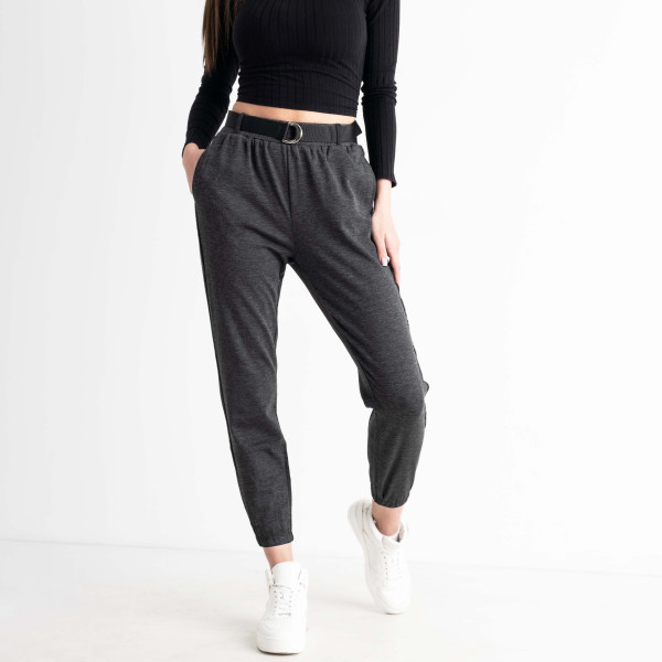 1915-2 темно-сірі спортивні штани трикотажні жіночі (3 од. розміри: M.L.XL)