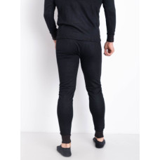 0108-1 чорна чоловіча термобілизна підштанники-кальсони (бавовна, 4 од. розміри напівбатал-норма: L. XL. 2XL. 3XL)