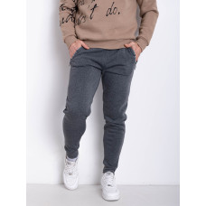 1088-63 сірі чоловічі спортивні штани (Godsend. тринитка на флісі, на манжеті, 3 од. розміри норма: L. XL. 3XL)