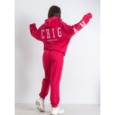 0542-36 рожевий жіночий спортивний костюм (5'TH AVENUE, турецька двонитка, 3 од. розміри норма: 42. 44. 46)