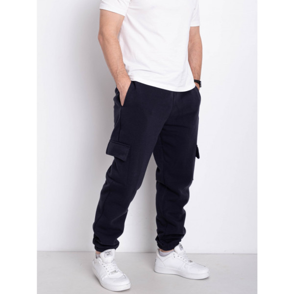 9997-2 сині чоловічі спортивні штани (AOLONG. технітка на флісі, не кашлатиться, 5 од., розміри норма: XL. 2XL. 3XL. 4XL. 5XL)