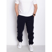 9997-2 сині чоловічі спортивні штани (AOLONG. технітка на флісі, не кашлатиться, 5 од., розміри норма: XL. 2XL. 3XL. 4XL. 5XL)