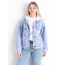 2023* блакитна жіноча джинсова куртка (DICESIL, стрейчева, 6 од. розміри напівбатал: L. XL. 2XL. 3XL. 4XL. 5XL) видача наступного дня