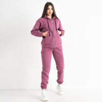 0637-19 розовый женский спортивный костюм ( 5`th Avenue ,с капюшоном, турецкая трехнитка, флис, 3 ед, размеры норма: 42.44.46)