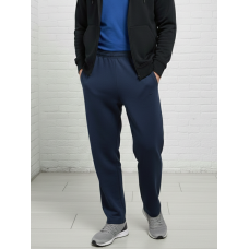 7680-2 сині чоловічі спортивні штани (двохнитка, прихована кишеня на змійці, логотип вишивка, 5од, розміри норма: 46, 48, 50,52, 54)
