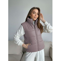 0073-23 фрезова жіноча жилетка (5'TH AVENUE, синтепон, 3 од. розміри норма: 42, 44, 46)