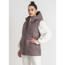 0075-30 фрезова жіноча жилетка (5'TH AVENUE, синтепон, 3 од. розміри норма: 42. 44. 46)