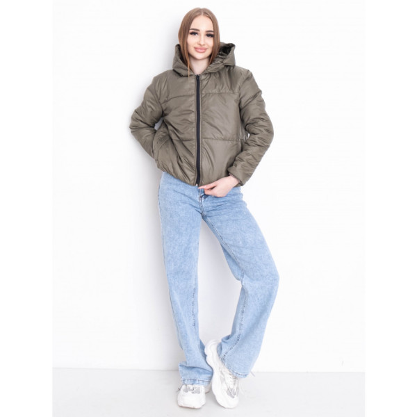 5010-711 ХАКІ куртка-зефірка з капюшоном на синтепоні (2 од. розміри: 42/44.46/48)