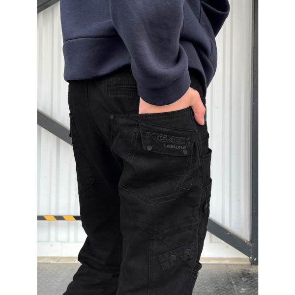 1708 чорні чоловічі джинси (MIGACH, котонові, 7 од. розміри: 28. 29. 30. 31. 32. 33. 34)