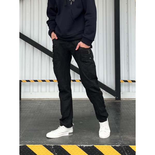 1708 чорні чоловічі джинси (MIGACH, котонові, 7 од. розміри: 28. 29. 30. 31. 32. 33. 34)