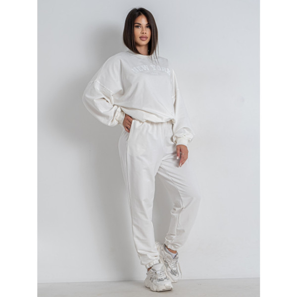 0550-10 білий жіночий спортивний костюм (5'TH AVENUE, 3 од. розміри норма: 42. 44. 46)