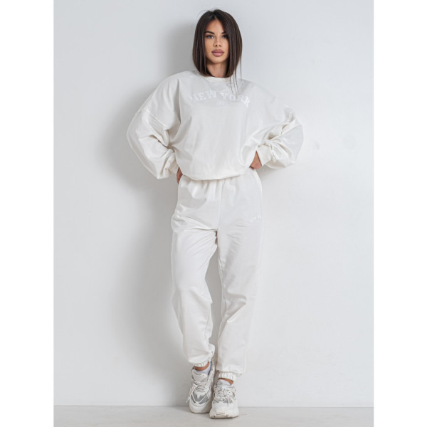 0550-10 білий жіночий спортивний костюм (5'TH AVENUE, 3 од. розміри норма: 42. 44. 46)