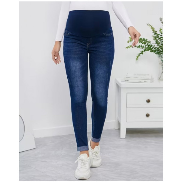 0641 сині жіночі джинси для вагітних (VINDASION, стрейчові, 6 од. розміри: 26. 27. 28. 29. 30. 31)