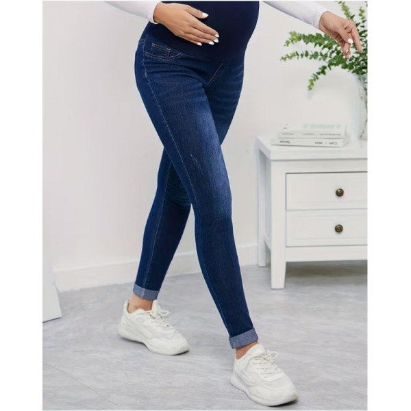 0641 сині жіночі джинси для вагітних (VINDASION, стрейчові, 6 од. розміри: 26. 27. 28. 29. 30. 31)