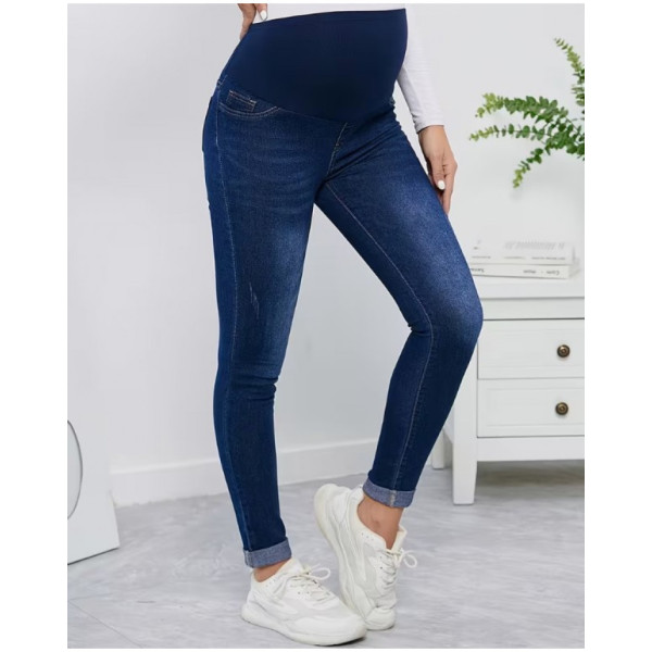 0641 сині жіночі джинси для вагітних (VINDASION, стрейчові, 6 од. розміри: 26. 27. 28. 29. 30. 31)