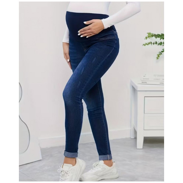 0641 сині жіночі джинси для вагітних (VINDASION, стрейчові, 6 од. розміри: 26. 27. 28. 29. 30. 31)