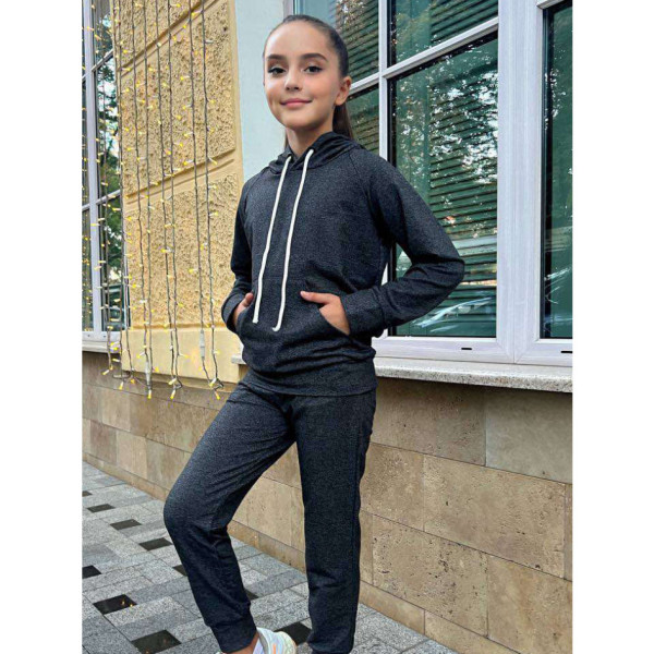 11800-6 серый подростковый спортивный костюм (SARA, на 8-14 лет, двунитка на флисе, 4 ед. размеры подросток: 8. 10. 12. 14)