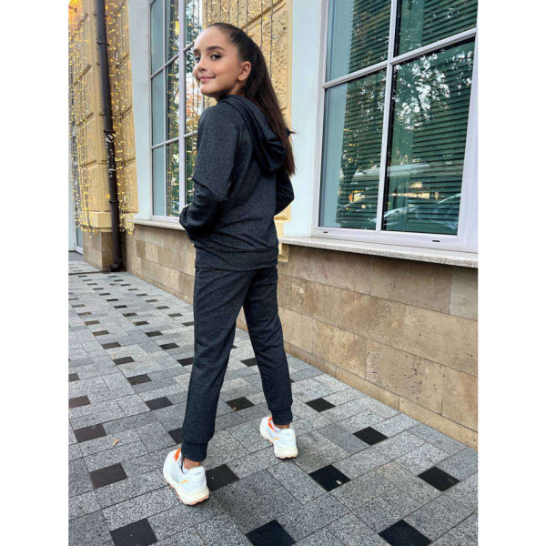 11800-6 серый подростковый спортивный костюм (SARA, на 8-14 лет, двунитка на флисе, 4 ед. размеры подросток: 8. 10. 12. 14)