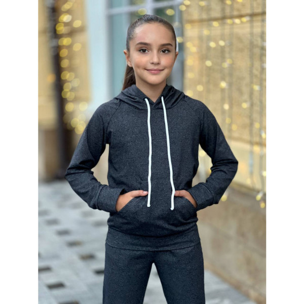 11800-6 серый подростковый спортивный костюм (SARA, на 8-14 лет, двунитка на флисе, 4 ед. размеры подросток: 8. 10. 12. 14)