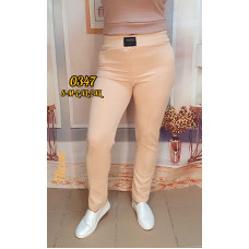 0347-3 * бежеві жіночі штани (стрейч-креп, 5 од. розміри норма: S. M. L. XL. 2XL) видача наступного дня