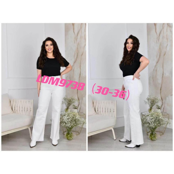 9738* білі жіночі джинси (LDM, 6 од. розміри батал: 30. 31. 32. 33. 34. 36) видача наступного дня