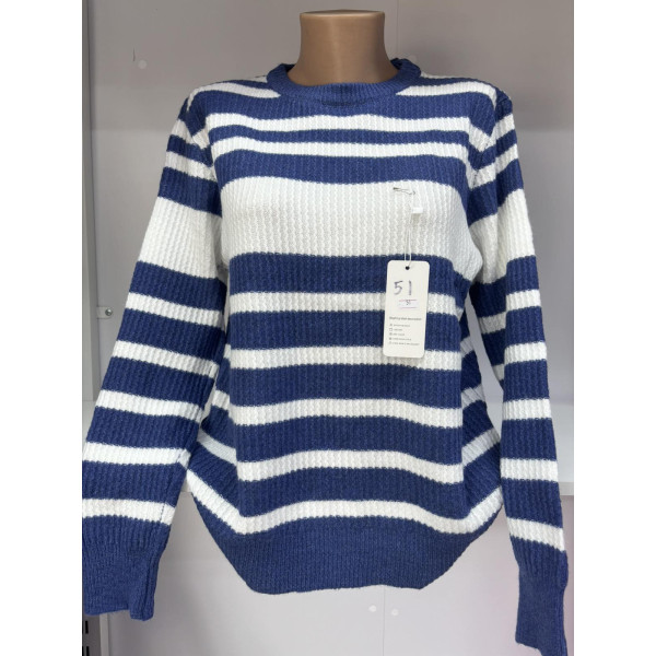 0051 * мікс квітів жіночий светр (10 од., розміри напівбатал: 52) видача наступного дня