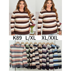 0089# мікс квітів жіночий светр Kiss Me (10 од., розміри напівбатал: L-2XL) видача наступного дня