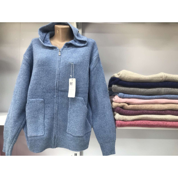 0091-99 мікс забарвлень жіноча кофта (10 од. універсальний батальний розмір: 52-56)