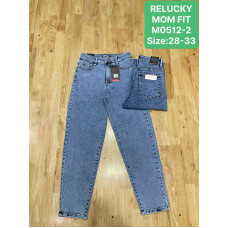 0512-2# блакитні жіночі джинси мом (Relucky, 6 од., розміри напівбатал: 28-33) видача наступного дня