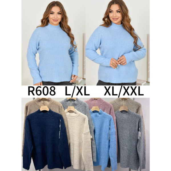 0608 мікс квітів жіночий светр (5 од., розміри напівбатал: L-2XL)