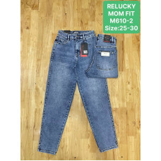 0610-2# блакитні жіночі джинси мом (6 од., розміри норма: 25-30) видача наступного дня