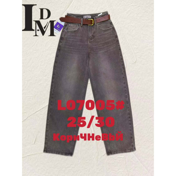07005# коричневі жіночі джинси (LDM, 6 од., розміри норма: 25-30) видача наступного дня