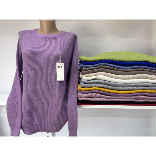 0803-5 мікс кольорів жіночий светр (5 од., розміри напівбатал: 52)