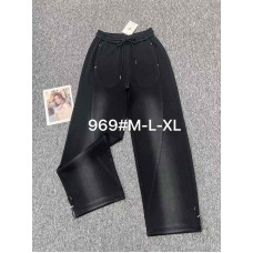0969# чорні жіночі штани Fudeyan (трикотаж, 6 од., розміри напівбатал: 28-33) видача наступного дня