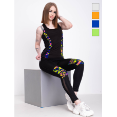 0468-232 фітнес-костюм жіночий стрейчевий мікс квітів (4 од. розміри: S-M/2, L-XL/2) Без вибору кольорів