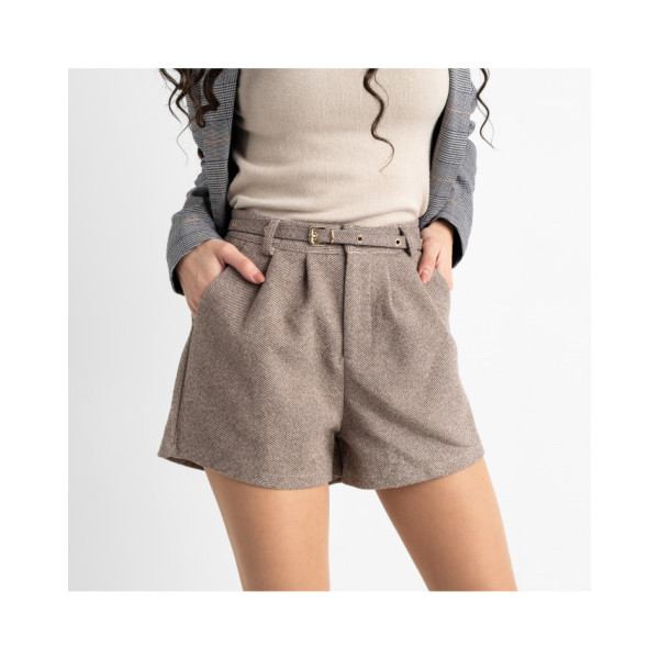 2801-2 бежеві шорти жіночі твідові (3 од. розміри: S.M.L)