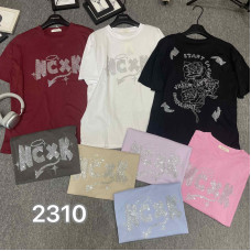 2310# мікс квітів жіноча футболка (95% бавовна, 12 од., розміри оверсайз) видача наступного дня