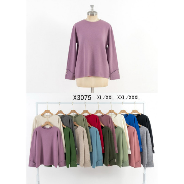 3075 * Жіночий светр суміші кольорів (10 одиниць, напівбатальні розміри: XL-3XL) доставка наступного дня