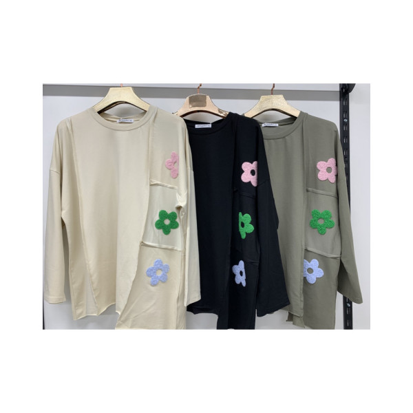 55718* мікс квітів трикотажний жіночий светр (10 од., розміри батал: 3XL-6XL) видача наступного дня