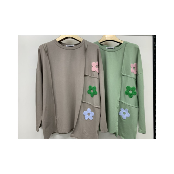 55718* мікс квітів трикотажний жіночий светр (10 од., розміри батал: 3XL-6XL) видача наступного дня