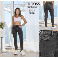 6006* сірі жіночі джинси мом (6 од., розміри норма: 25-30) видача наступного дня