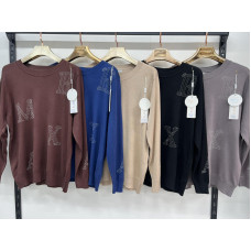 712699* мікс квітів жіночий кашеміровий светр (10 од., розміри батал: 52-54 універсальний) видача наступного дня