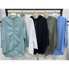 7703# вибір кольору жіноча ветровка (5 од., розміри батал: 3XL-7XL) видача наступного дня