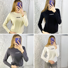 0204-99 мікс квітів жіночий лонгслів (бамбук, 4 од. універсальний розмір норми: 42-48)