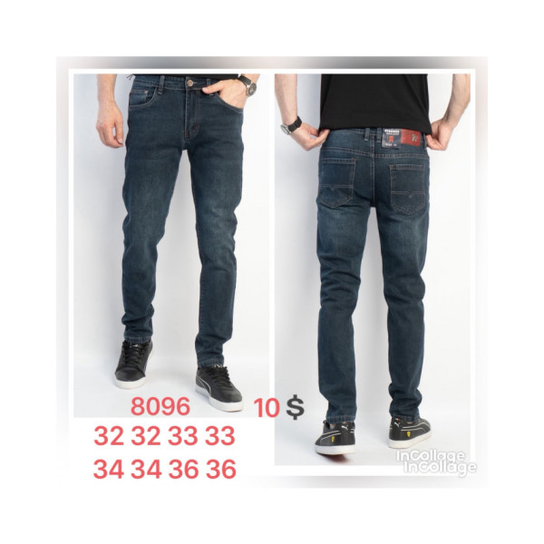 8096 * сині чоловічі джинси (RTROOSS, стрейч, 8 од. розміри норма: 32-36) видача наступного дня