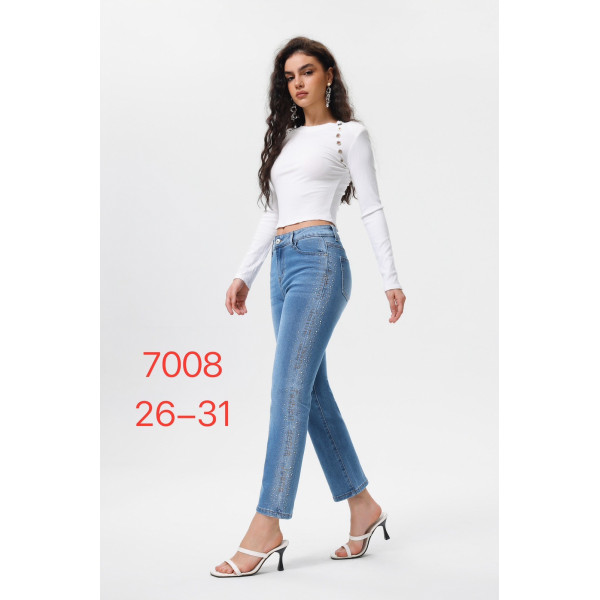 7008# блакитні жіночі стрейчові джинси New Jeans (6 од., розміри норма: 26-31) видача наступного дня