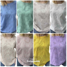 26005# вибір кольору жіноча футболка (прошва+коттон, 4 од., розміри напівбатал: 48-54) видача наступного дня