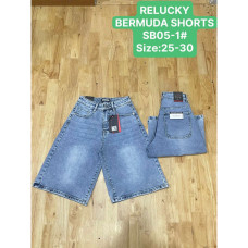 0005-1# сині жіночі джинсові шорти relucky (стрейч-коттон, 6 од., розміри норма: 25-30) видача наступного дня Relucky